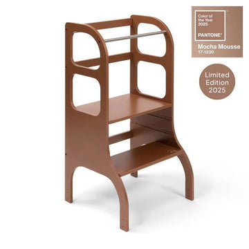Adjustable wooden learning tower Step up! - Mocha Mouse - Ette Tete